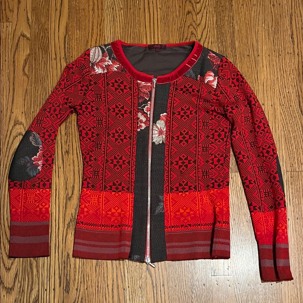 Kenzo Black and Red Cardigan